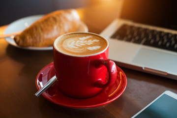 latte with laptop