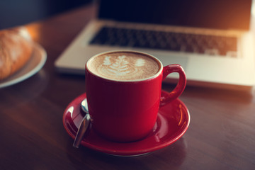 latte with laptop