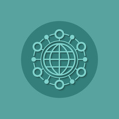 Global communication element. Technology.