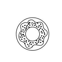 sweet donut isolated icon vector illustration design