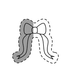 bow ribbon isolated icon vector illustration design