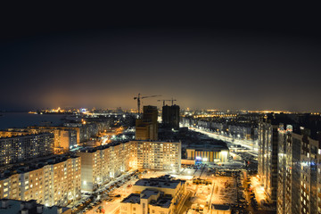 Fototapeta premium Lights of the night Khabarovsk