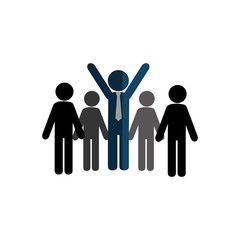 business people teamwork silhouette vector illustration design