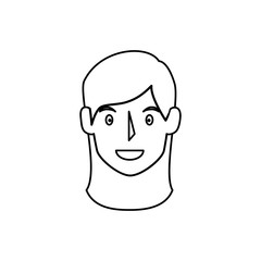young woman head avatar vector illustration design
