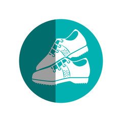 golf shoes isolated icon vector illustration design