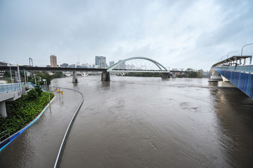 Brisbane River during big flood event