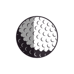 golf sport ball isolated icon vector illustration design