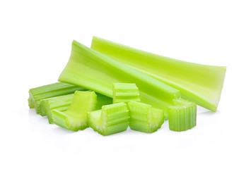 slice of celery isolated on white background © boonchuay1970