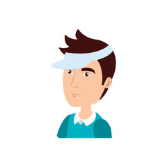 young man avatar character vector illustration design