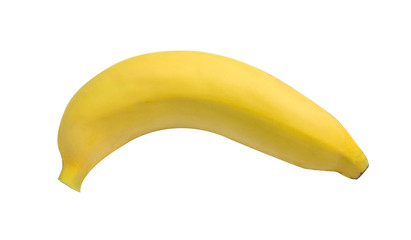 Banana. Ripe banana isolated on white background.