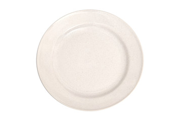 Empty plate isolated on a white background , clipping path.