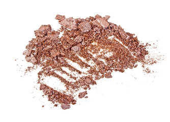 Brown eye shadow isolated on white background