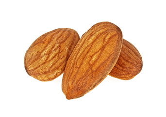 Almond nuts isolated on a white background