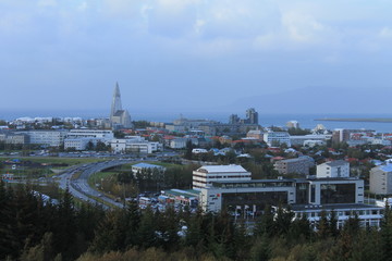 ペルトラン展望台から見たレイキャヴィーク