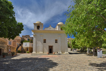 Ancient church in the Corsican village Pigna
