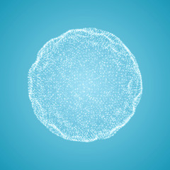 The Sphere Consisting of Points. Abstract 3D Grid Design. Networks - Globe Design.