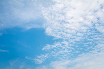 Beautiful blue sky with clouds
