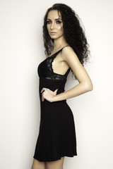 Fototapeta premium brunette in lingerie
