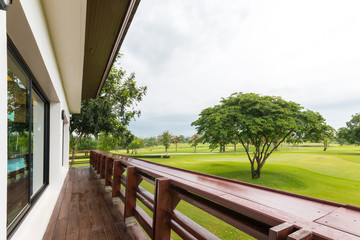 Golf course in island beach