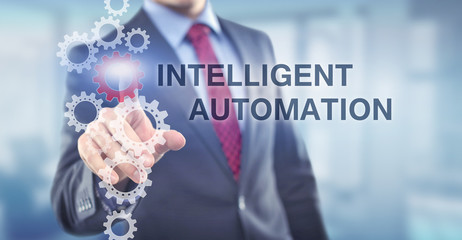 Intelligent Automation / Businessman - obrazy, fototapety, plakaty