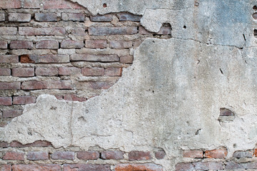 cracked concrete vintage brick wall background