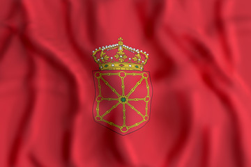 Navarra flag waving