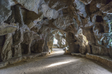 Cave in the Genoves Park, Cadiz, Andalusia, Spain