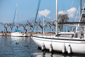 Boats in the harbor - Garda Lake (Italy)