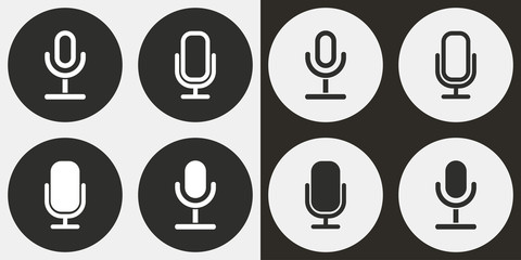 Microphone icon set.