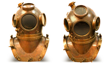 Copper old vintage deeps sea diving suit