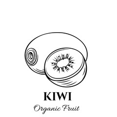 Hand drawn kiwi icon.