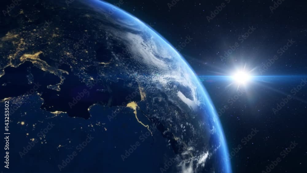 Wall mural europe seen from space