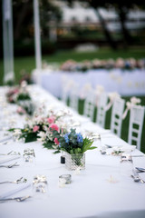 Celebration Wedding Table Ready For Dinner