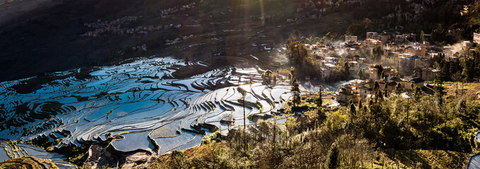 Colorful Rice Terrace in Yuanyang.