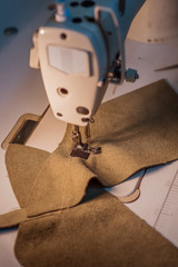 Sewing machine in production