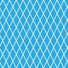 Rhombus on Blue Background, Seamless Pattern for Fabric and Wrapping Paper, Vector Illustration