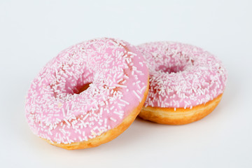 rosa Donut  mit Streusel