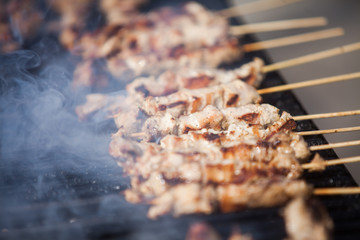 Grilled chicken pieces