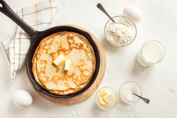 crepes and ingredients