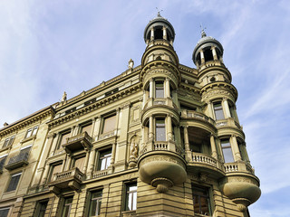 Fototapeta na wymiar Historical building in Zurich city center
