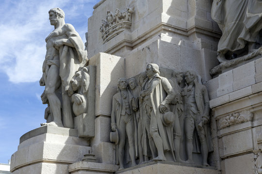 Monument to the Constitution of 1812, Decorative detail made in stone, Cadiz, Andalusia, Spain