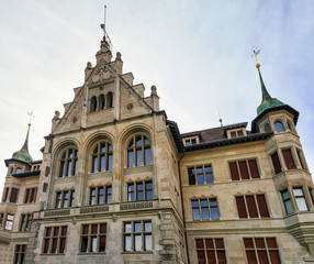 Naklejka premium Stadthaus in Zurich old city center