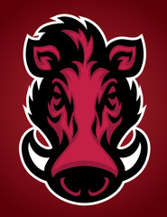 Head of Wild Hog mascot