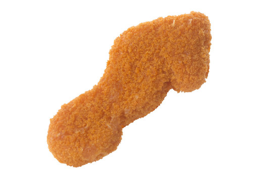 Kids Breaded Chicken Nuggets Sea Horse shaped isolated