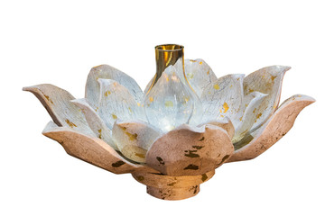 Lotus lantern isolated on white background