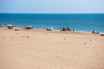 Caleta Beach at Atlantic Ocean in Cadiz