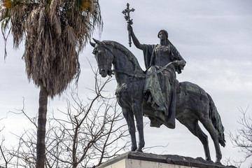 Monument to the Constitution of 1812, Decorative detail made in stone, Cadiz, Andalusia, Spain