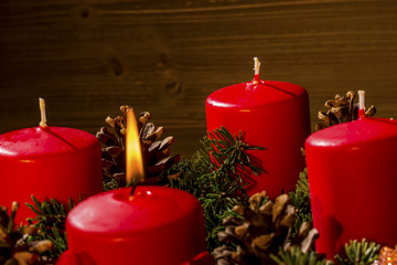 Adventkranz zu Weihnachten