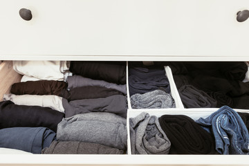 organised wardrobe