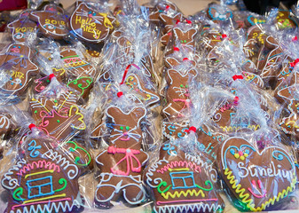 Gingerbread in Vilnius Christmas Market during Advent